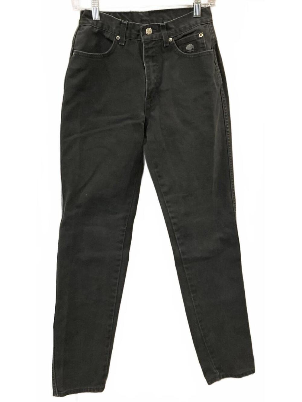 Harley Davidson Classic Womens Black Jeans Size 2/L faded Back Pocket